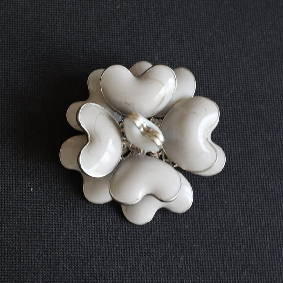 MOANS Gray Poured Glass Rose designer signed - Picture 4 of 6